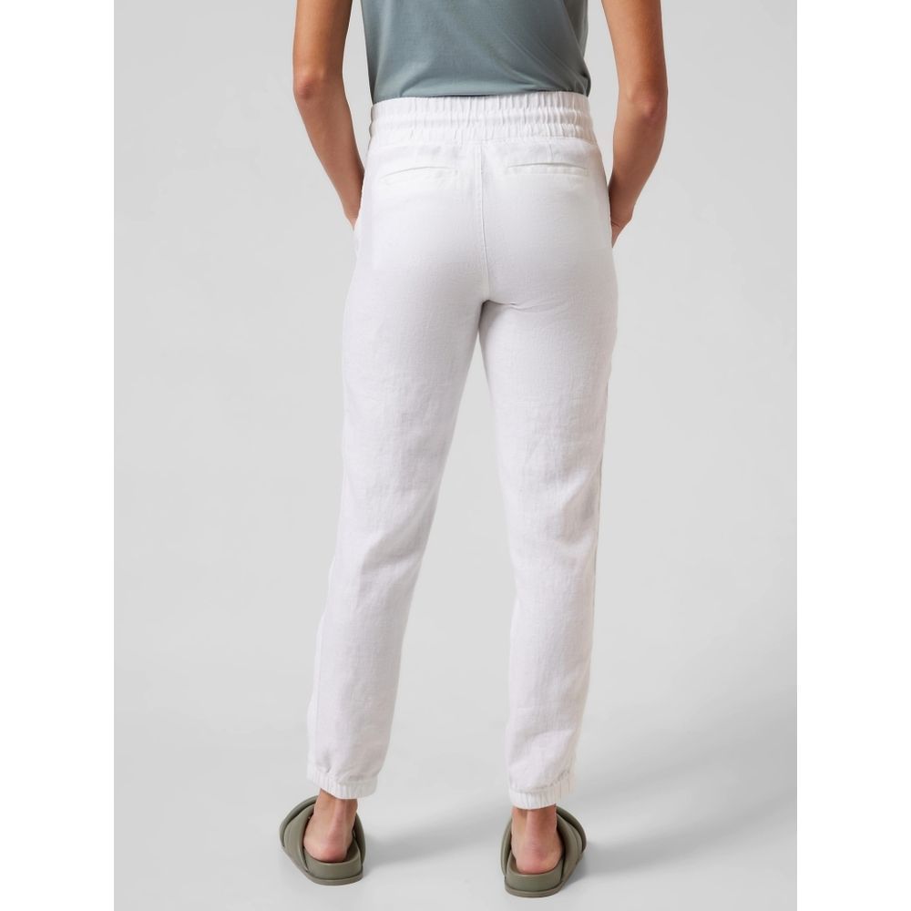 Athleta Cabo White Linen Jogger Size 6/Medium - Picture 2 of 12
